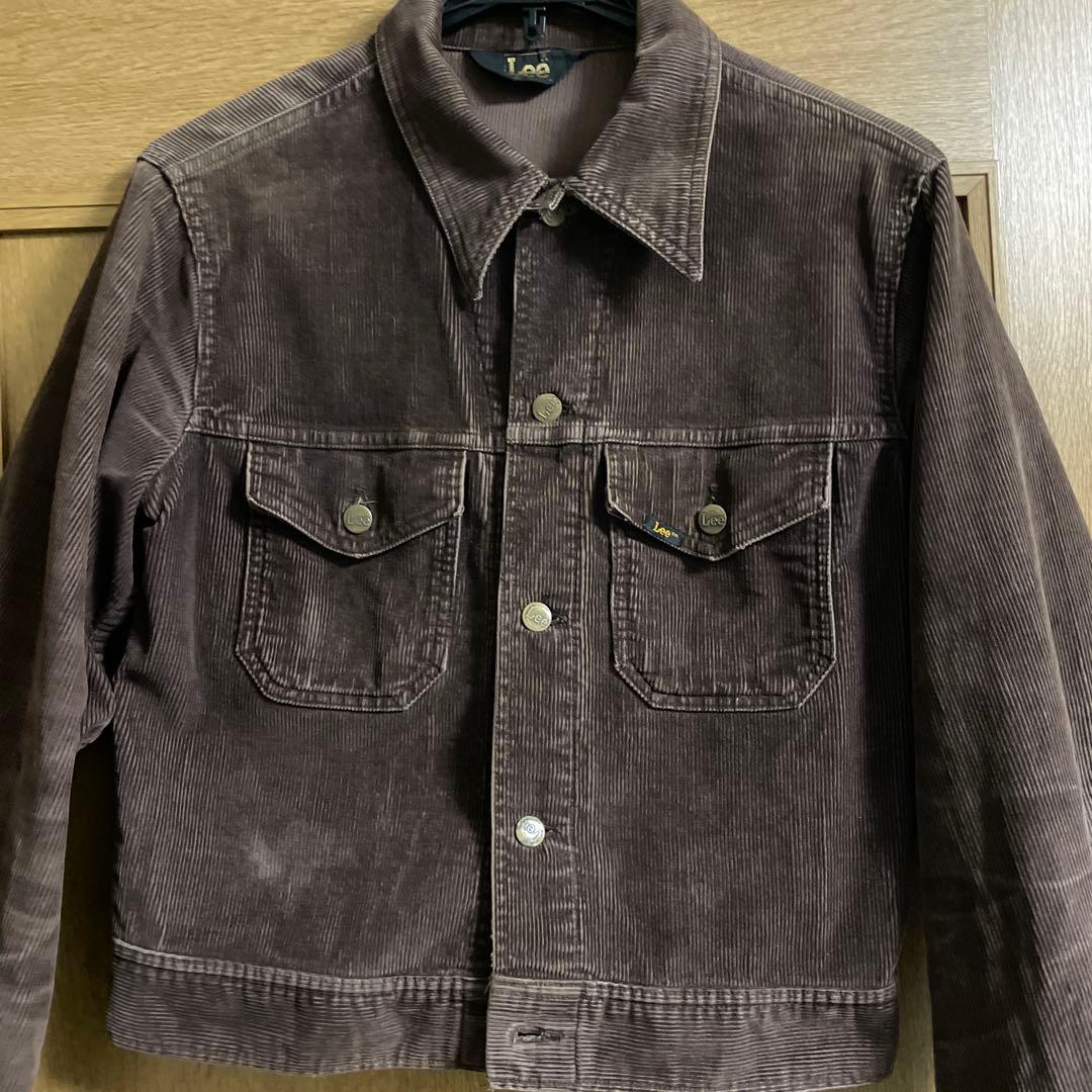【雰囲気抜群】Lee 70s USA製 太畝コーデュロイJK 黒タグ M
