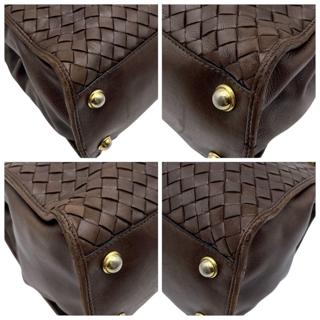 【美品】ボッテガヴェネタ　ハンドバッグ　イントレチャート　レザー　5691