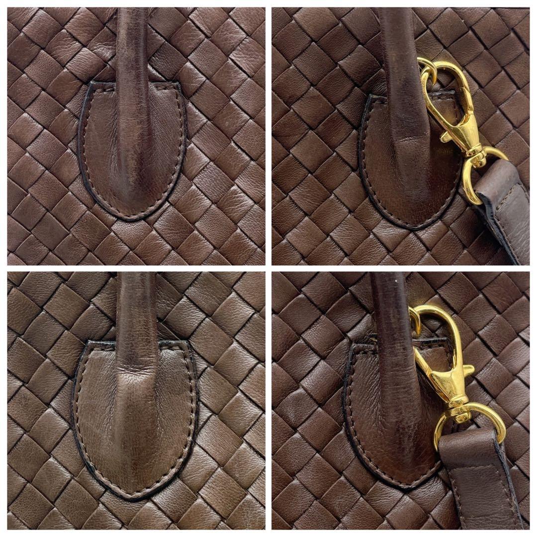 【美品】ボッテガヴェネタ　ハンドバッグ　イントレチャート　レザー　5691