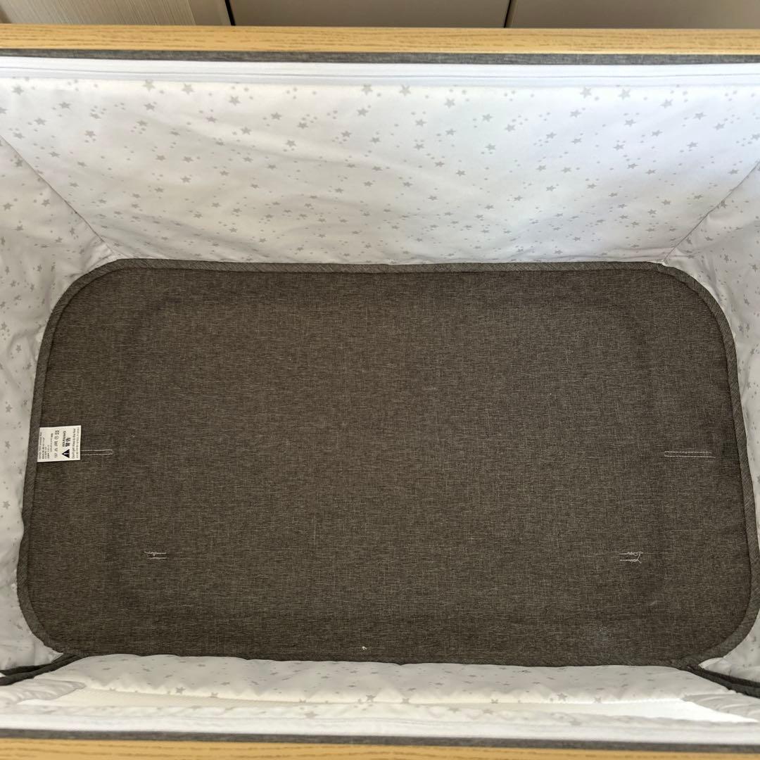 HZDMJ 折りたたみベビーベッド　グレー