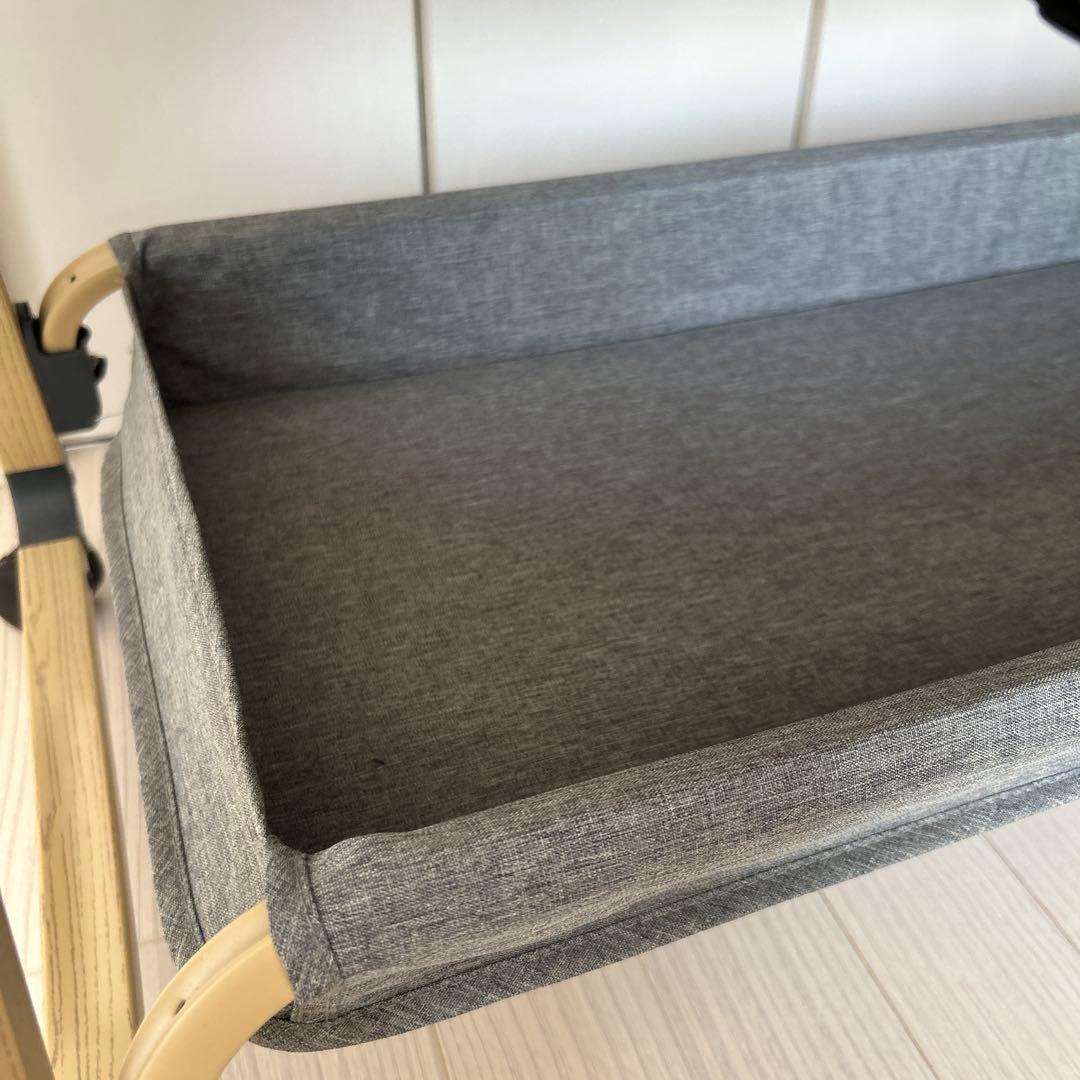HZDMJ 折りたたみベビーベッド　グレー