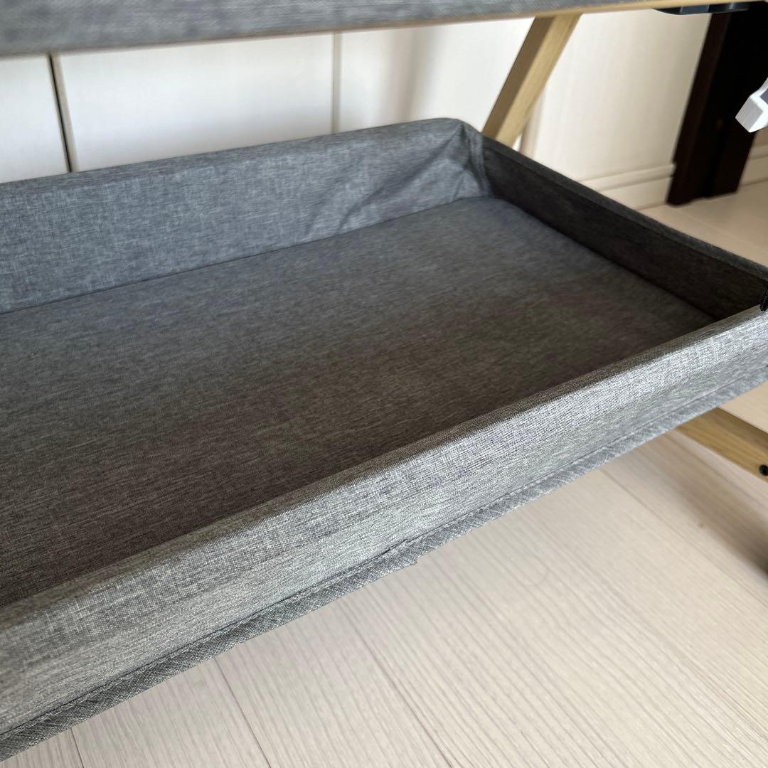 HZDMJ 折りたたみベビーベッド　グレー