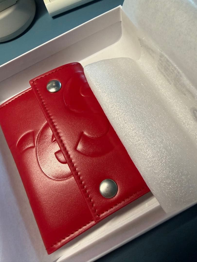 小物 Supreme Leather Chain Wallet Red