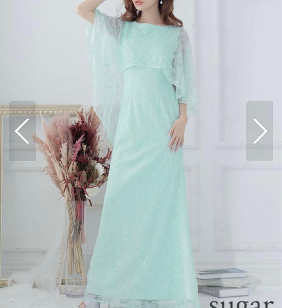 ERUKEI ミント レースロングドレス