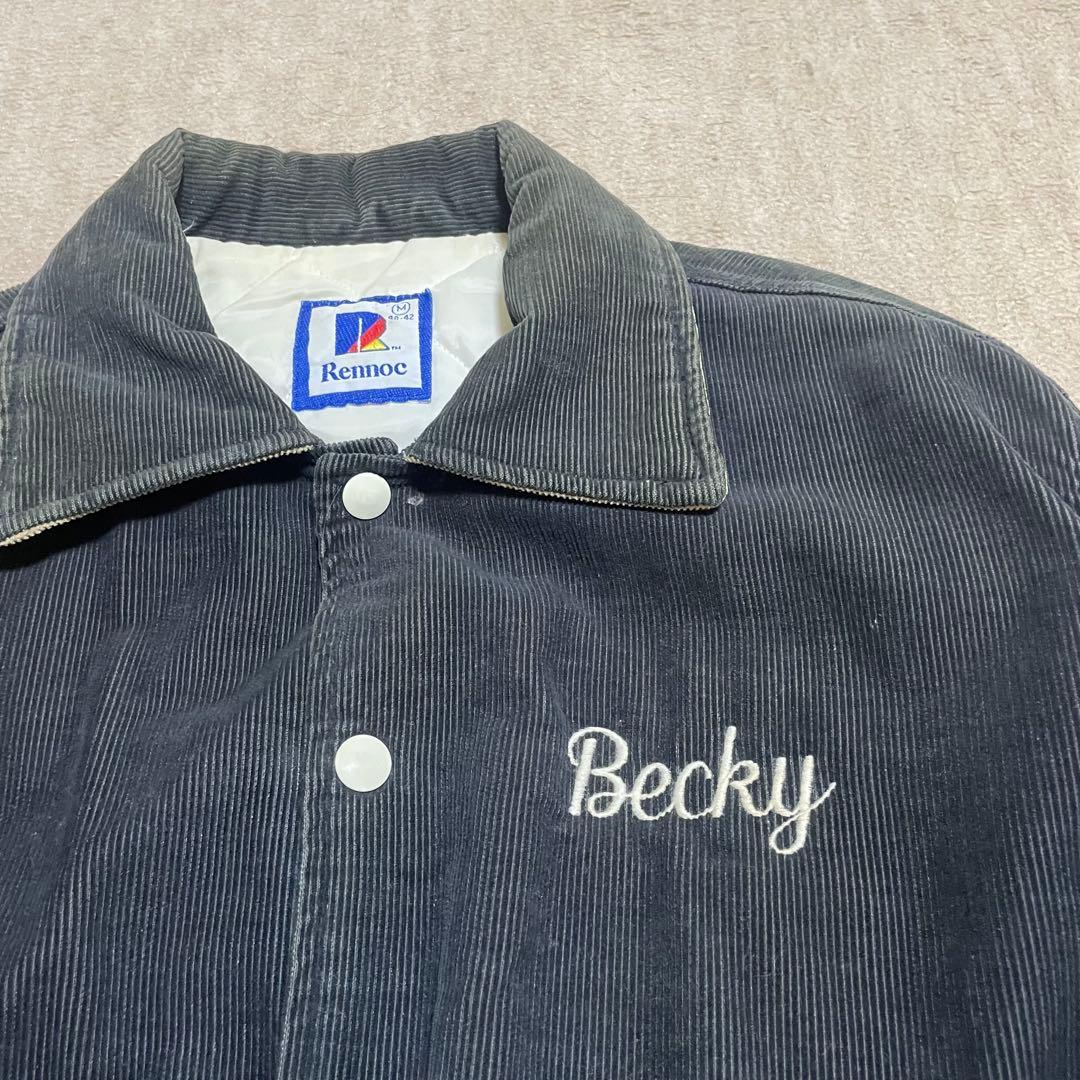 Rennoc 70s〜80s コーデュロイ　スタジャン　ヴィンテージ　フェード