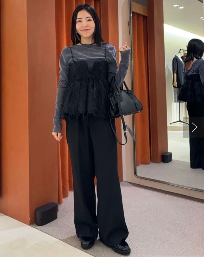 【雑誌掲載　完売】ウィムガゼット★フェザーキャミ ブラウス　ビスチェ