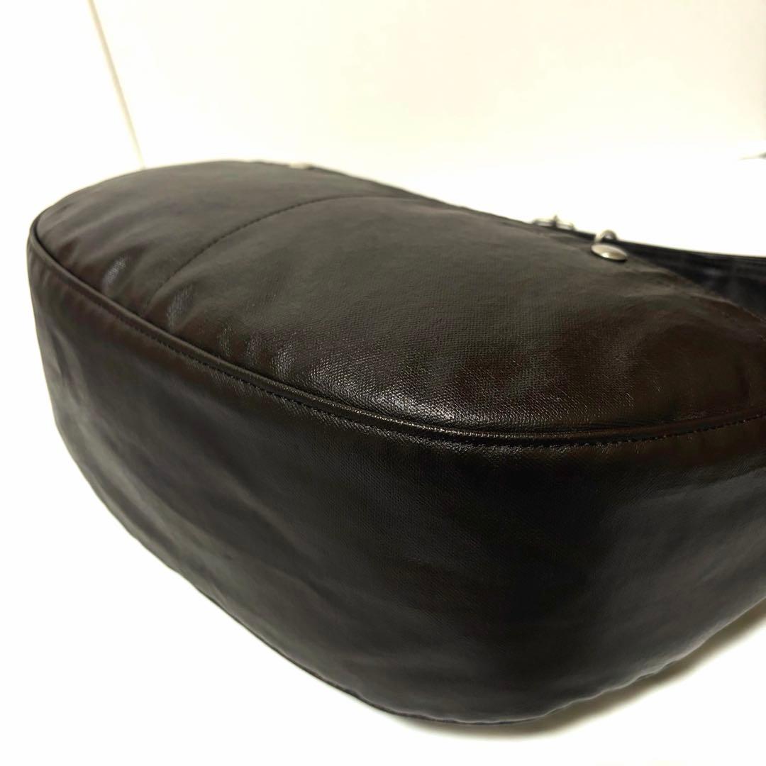 極美品✨ポーター フリースタイル ショルダーバッグ ハーフムーン ブラウン