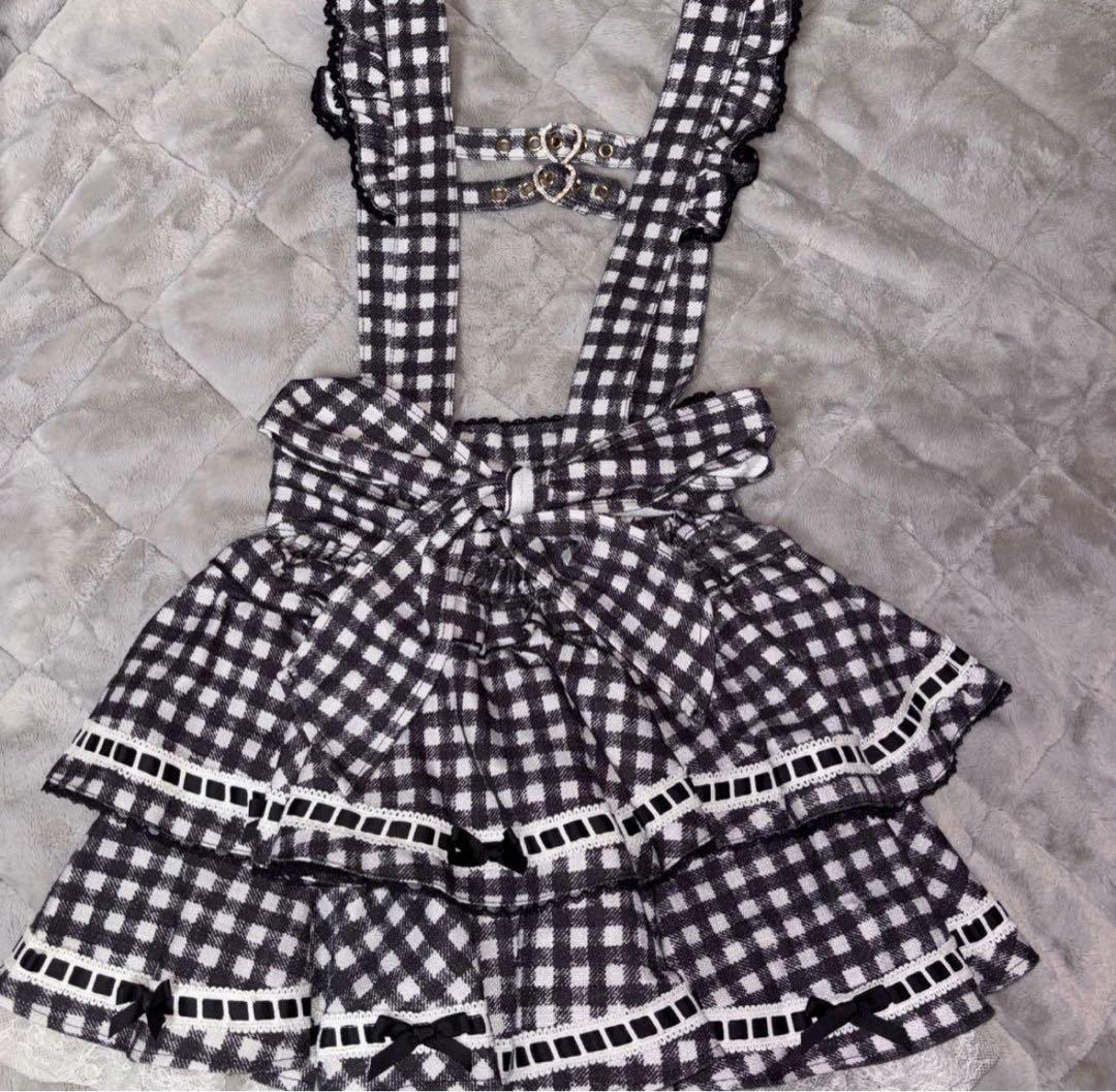 はしごリボンギンガムティアードスカパン