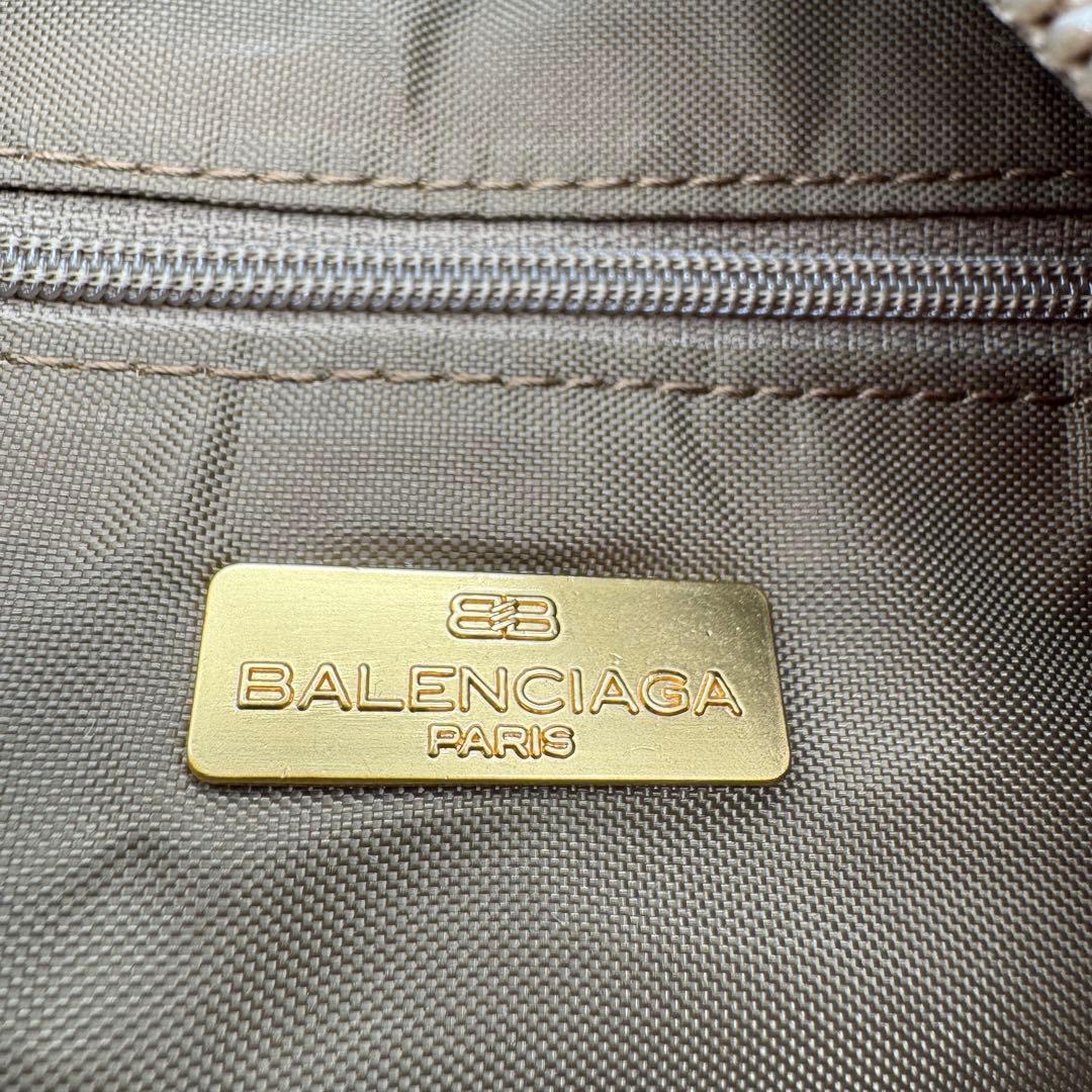 美品 バレンシアガ ボストンバッグ 2WAY ナイロン BBロゴ 茶色系Y2k