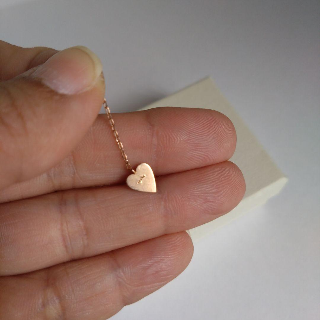 agete　アガット　ハート型立体チャーム　ハートパーツ　10金　k10