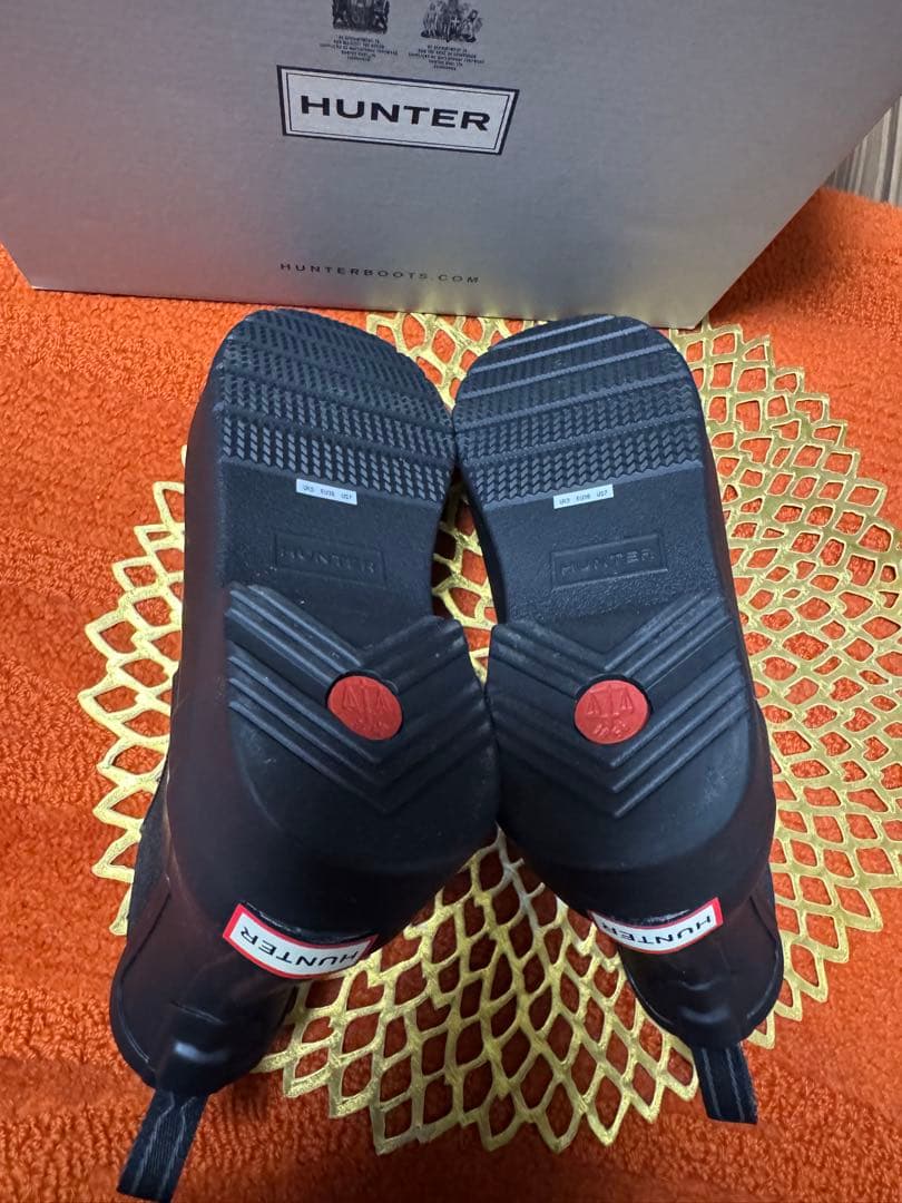 【極美品】HUNTER ブラック レインシューズ 7
