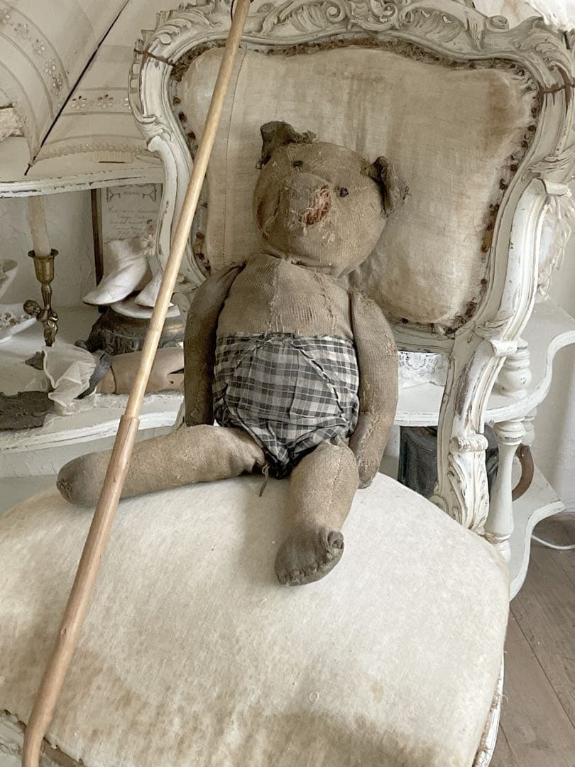 フランスアンティーク　アンティークベア　テディベア　くま　ボトムつき