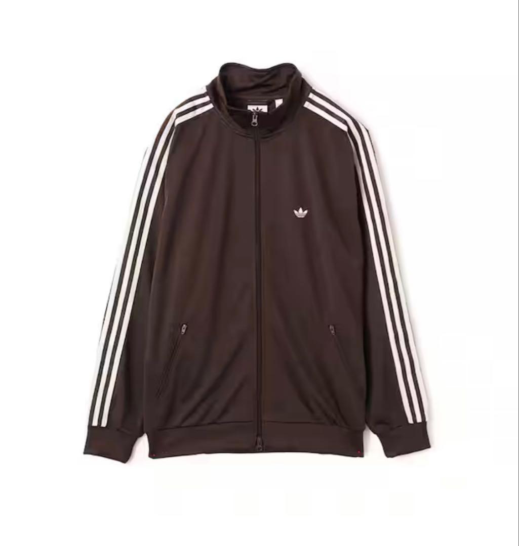 adidas ダークブラウン ジップアップジャージ　メンズ