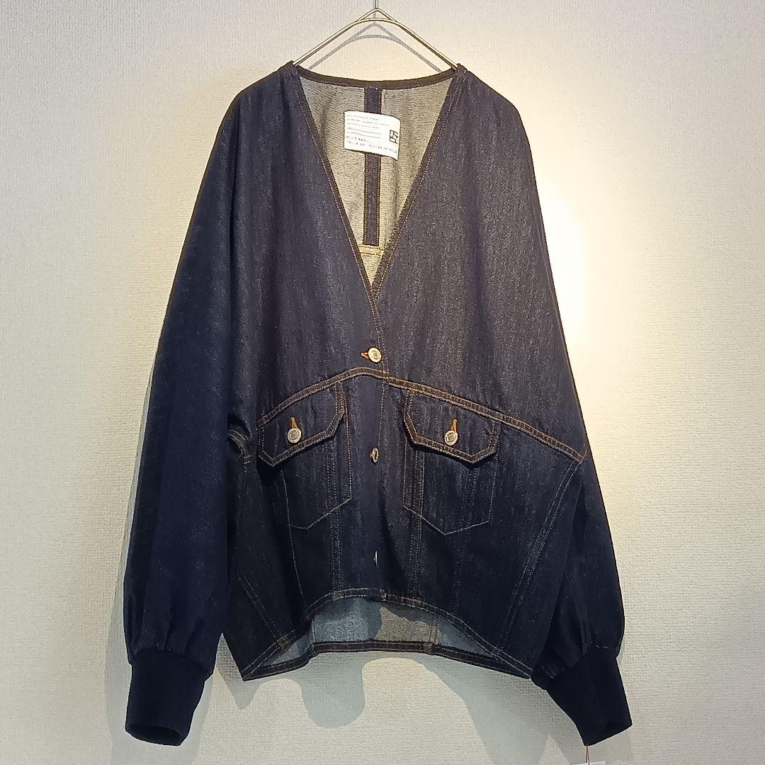 新品タグ付 2025新作 パシオーネ カフネ デニム ジャケット ネイビー