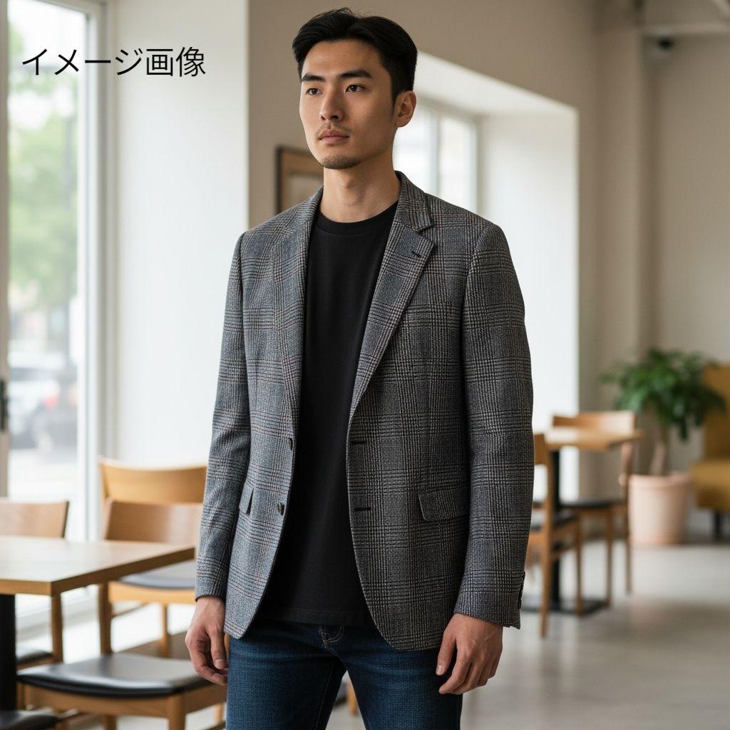 Burberrysグレンチェックウールテーラードジャケット 旧タグ　メンズL相当