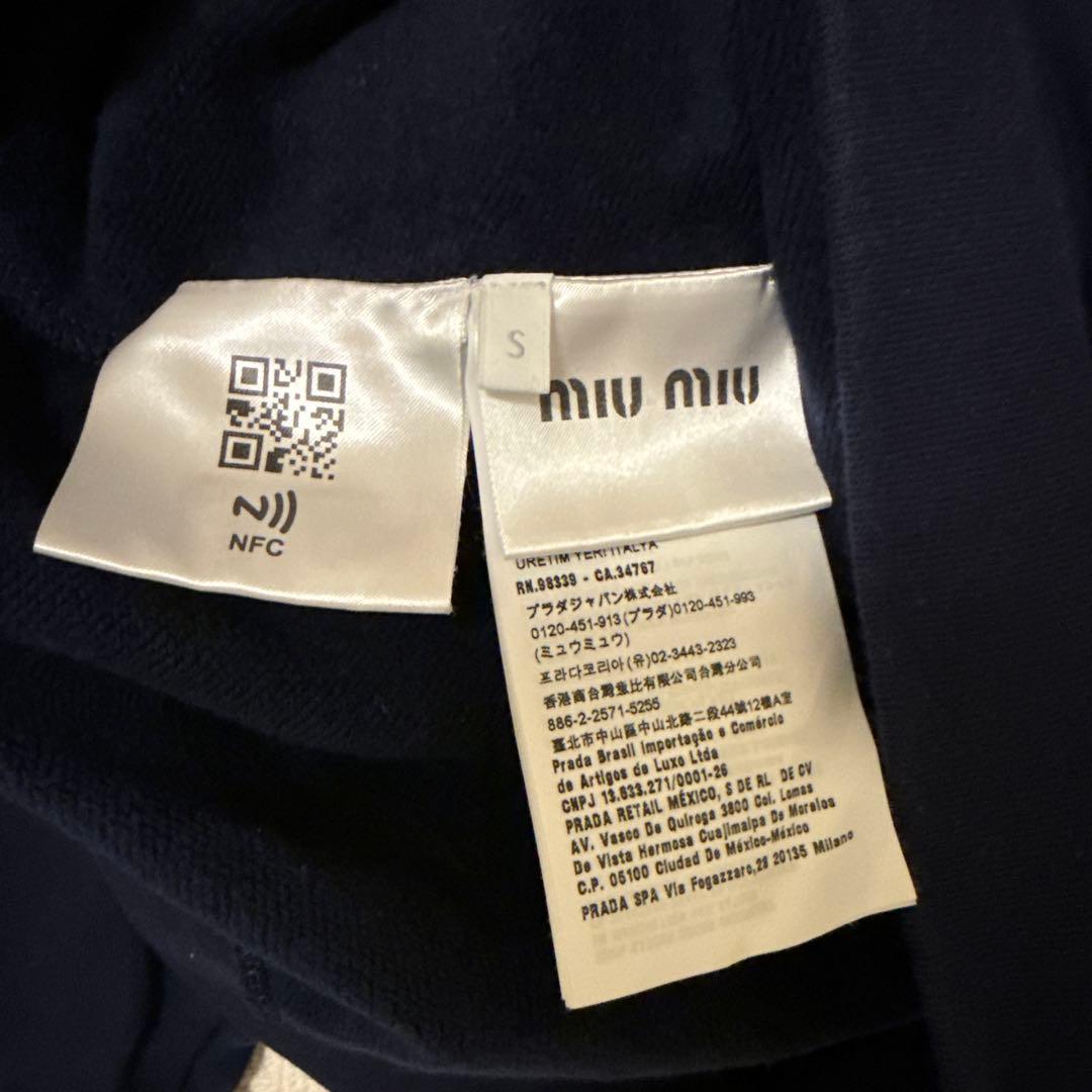 希少★Miu Miu Club 2017 プレフォール ロゴスウェット ネイビー