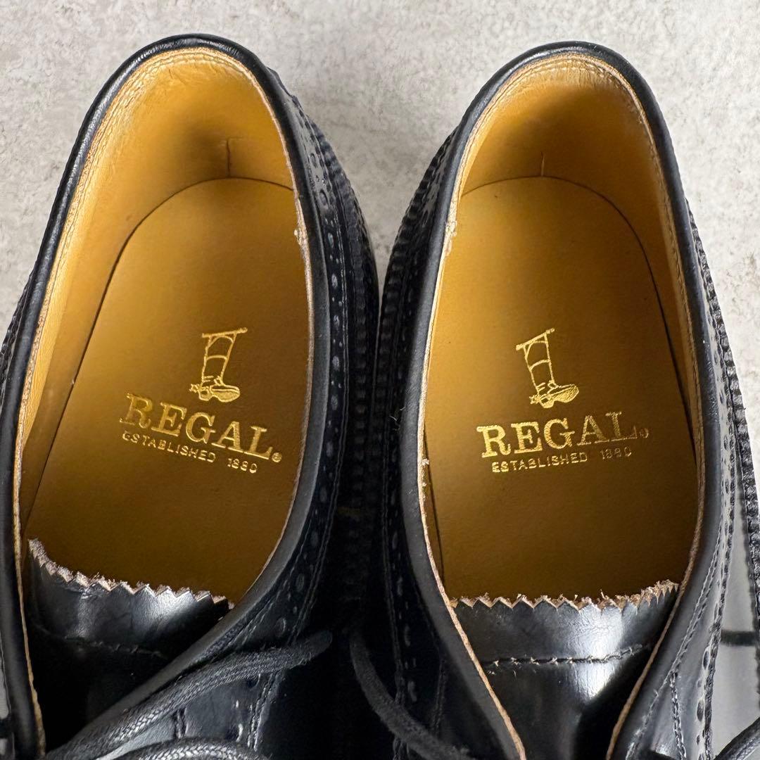 未使用品　リーガル　REGAL ウイングチップ　レザー　シューズ　　黒　26㎝