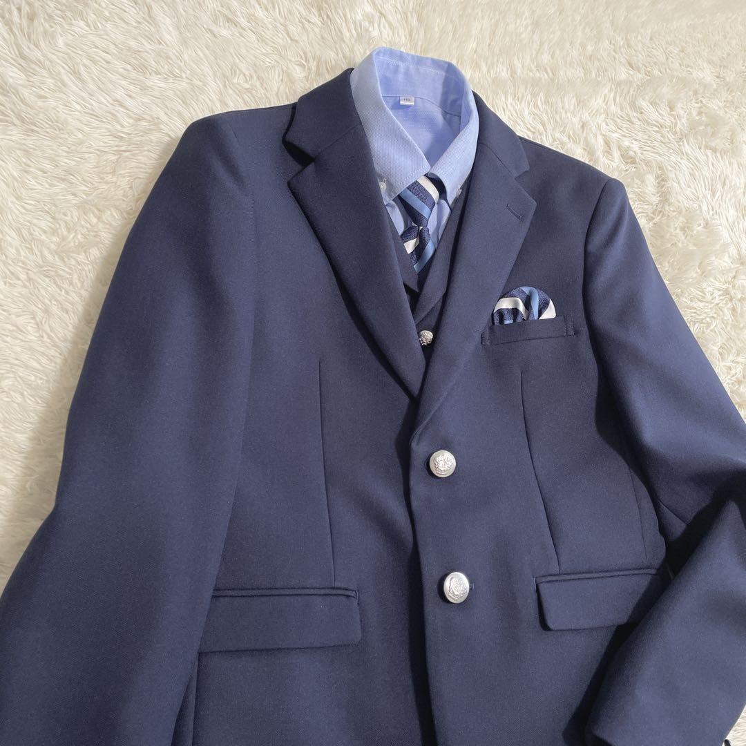 極美品　WF ワンダーファクトリー　スリーピース　スーツ　6点　170 ネイビー