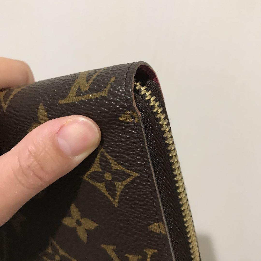 美品！ジッピーウォレット　フューシャカラー　モノグラム