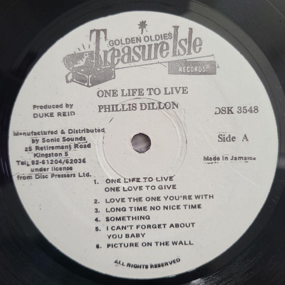★ジャマイカ盤★『ＯＮＥ ＬＩＦＥ ＴＯ ＬＩVＥ』フィリス・ディロンＬＰ