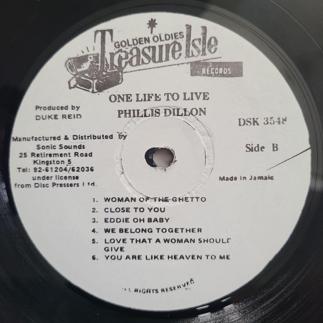 ★ジャマイカ盤★『ＯＮＥ ＬＩＦＥ ＴＯ ＬＩVＥ』フィリス・ディロンＬＰ