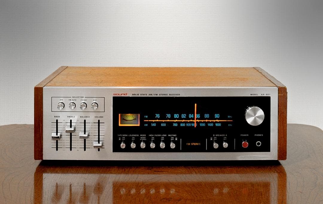 ★【動作品】SOUND KR-801 AM/FM ステレオレシーバー ♪