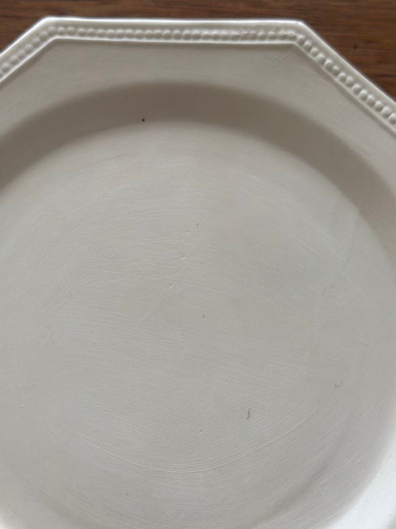 値下げPichon オクトゴナルフランスヴィンテージ2枚八角形ホワイトプレート