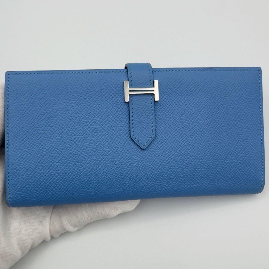 国内正規品　未使用　エルメス財布　ベアンスフレ　ブルー　超入手困難　HERMES