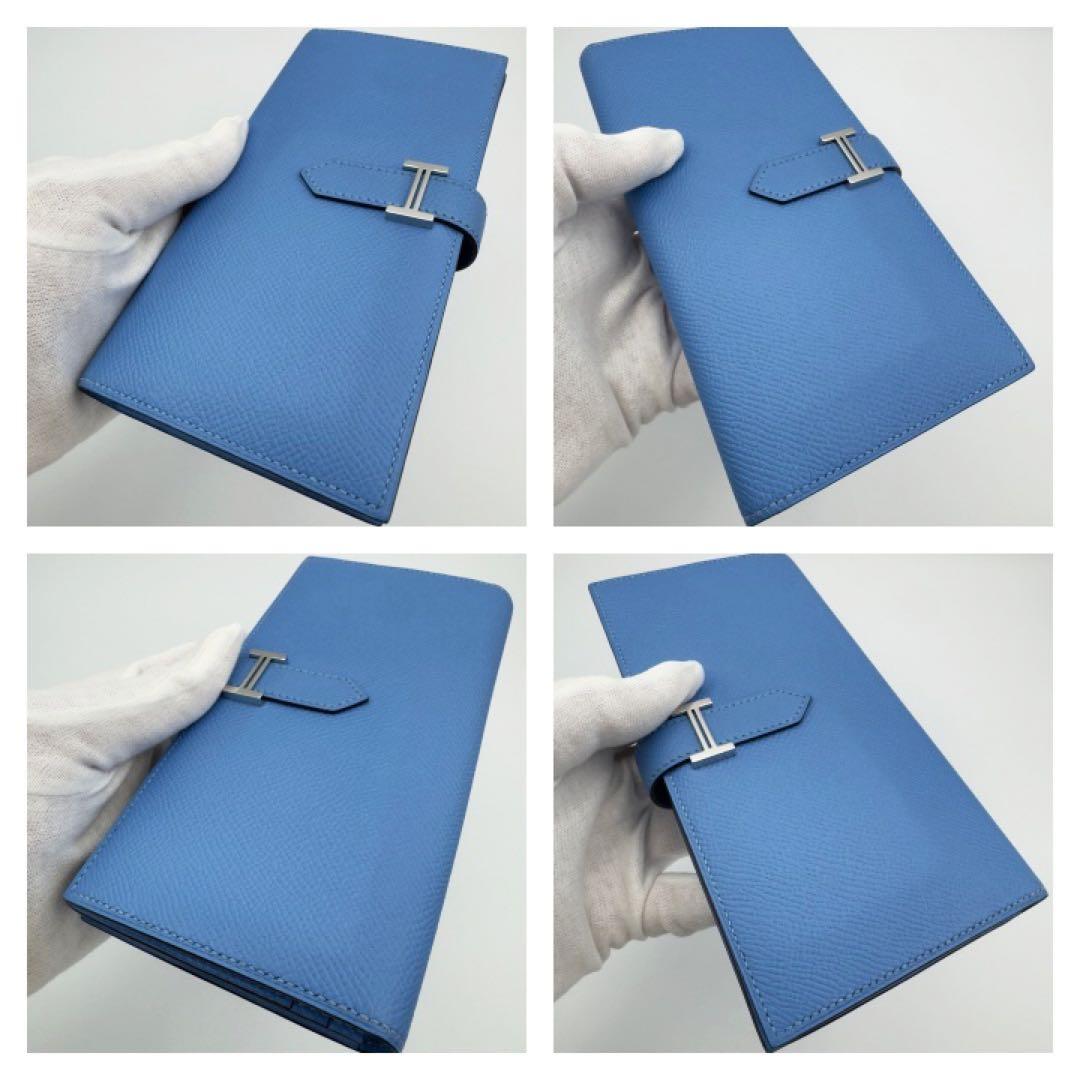 国内正規品　未使用　エルメス財布　ベアンスフレ　ブルー　超入手困難　HERMES
