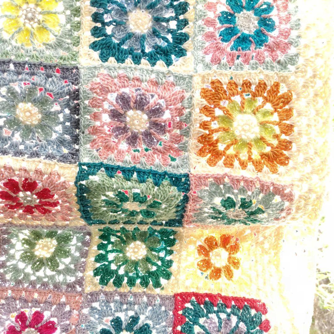 モチーフ編み　 ベットカバー　マルチカバー　1点のみ❣