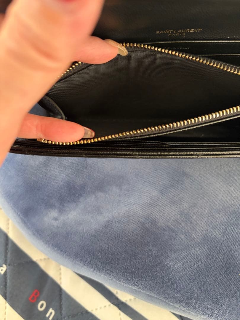 Saint Laurent ブラックレザー 長財布