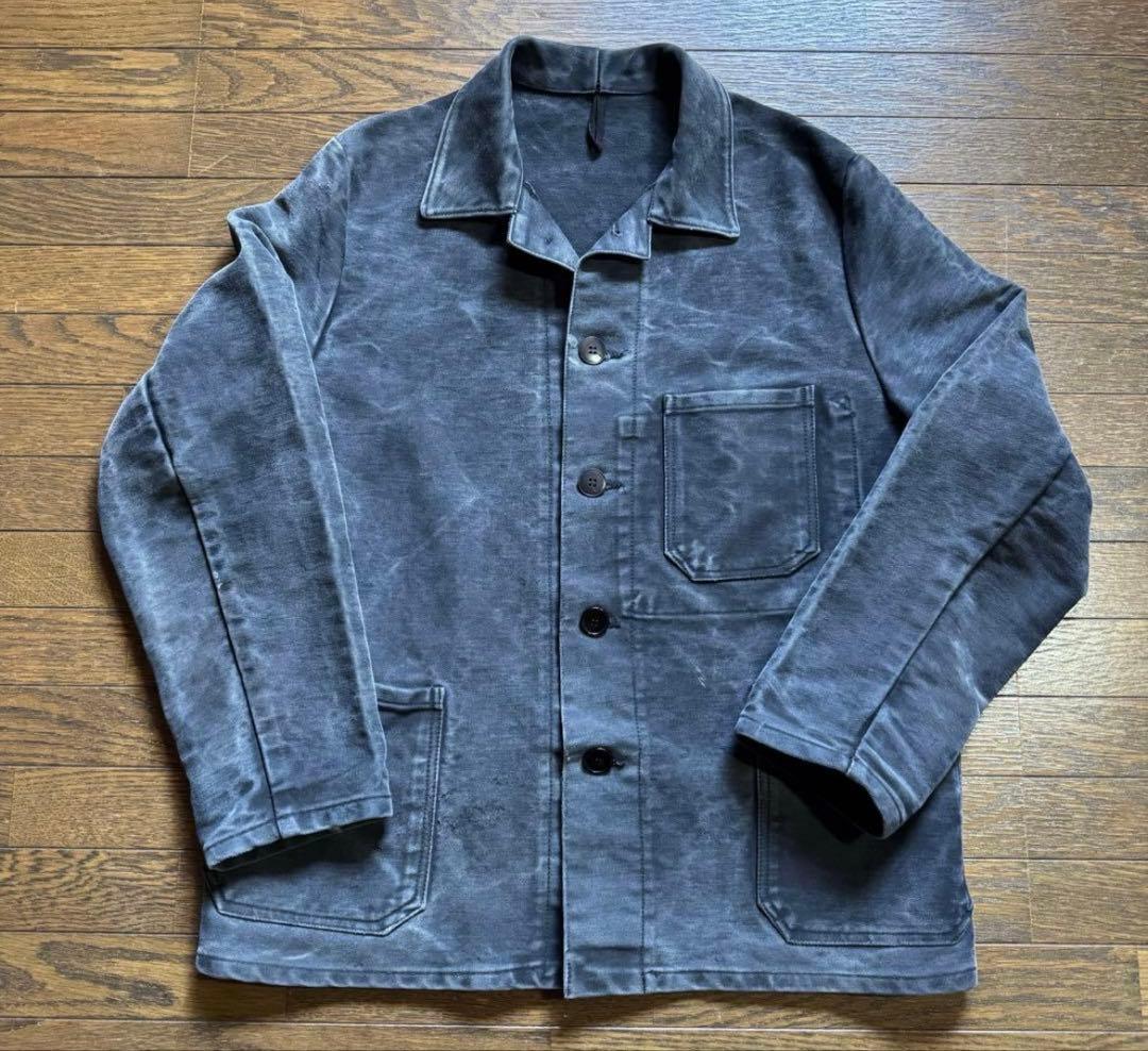 カ*ロ様 ブラックモールスキンジャケット 鬼フェード 80年代 ドイツ製