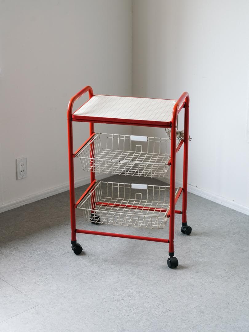 70-80's vintage ワゴンラック レトロポップ ポストモダン