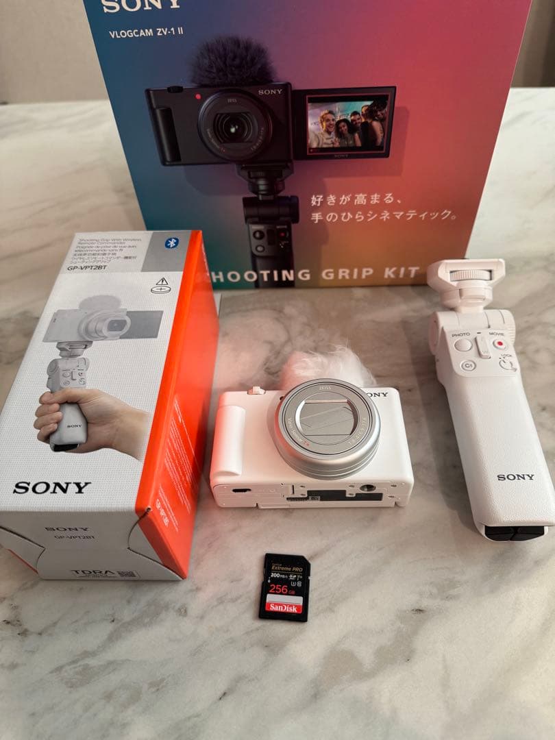 SONY VLOGCAM ZV-1F ホワイト シューティンググリップ付き