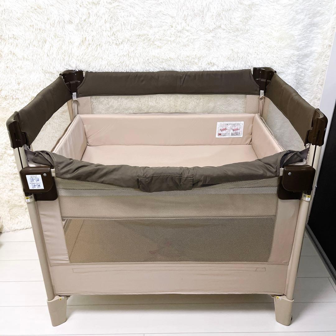 Aprica アップリカ ベビーベッド ココネルエアー ココア 程度良好 美品