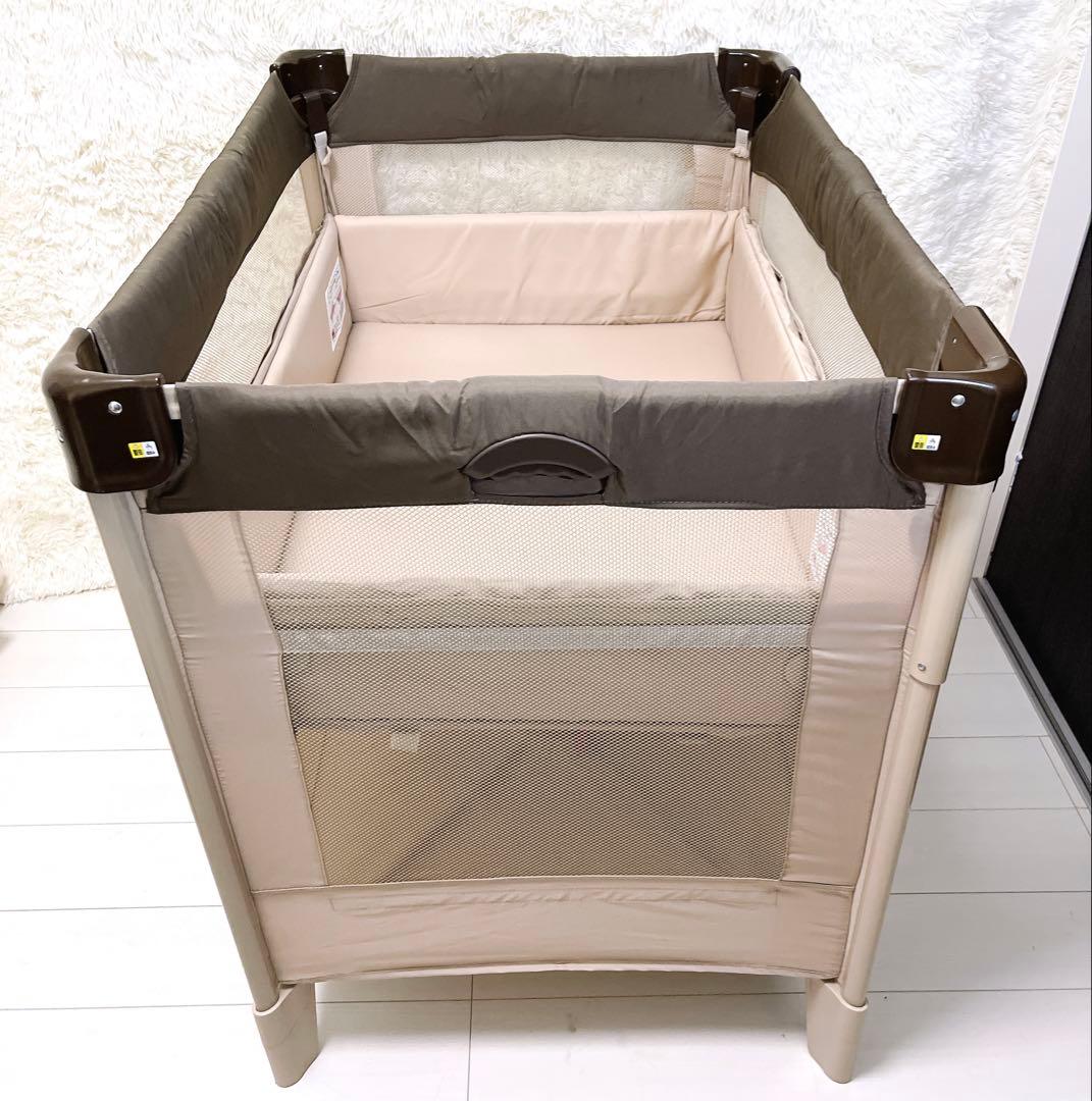 Aprica アップリカ ベビーベッド ココネルエアー ココア 程度良好 美品