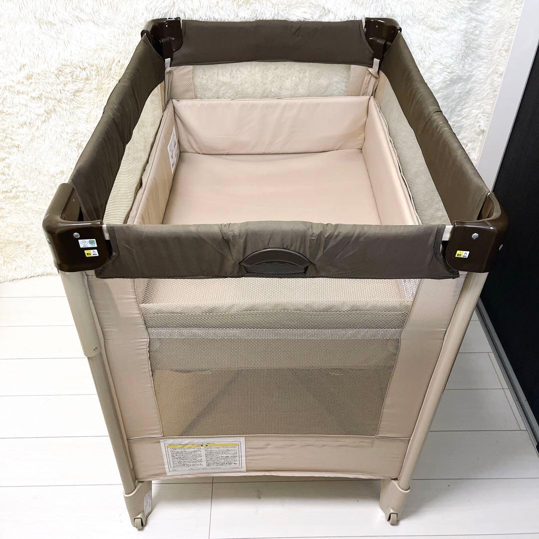 Aprica アップリカ ベビーベッド ココネルエアー ココア 程度良好 美品