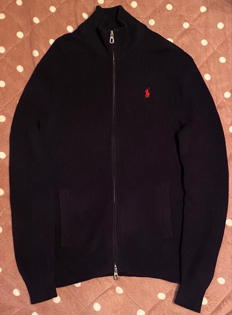 東です！！！ラルフローレン ドライバーズニット ネイビー 赤ポニー