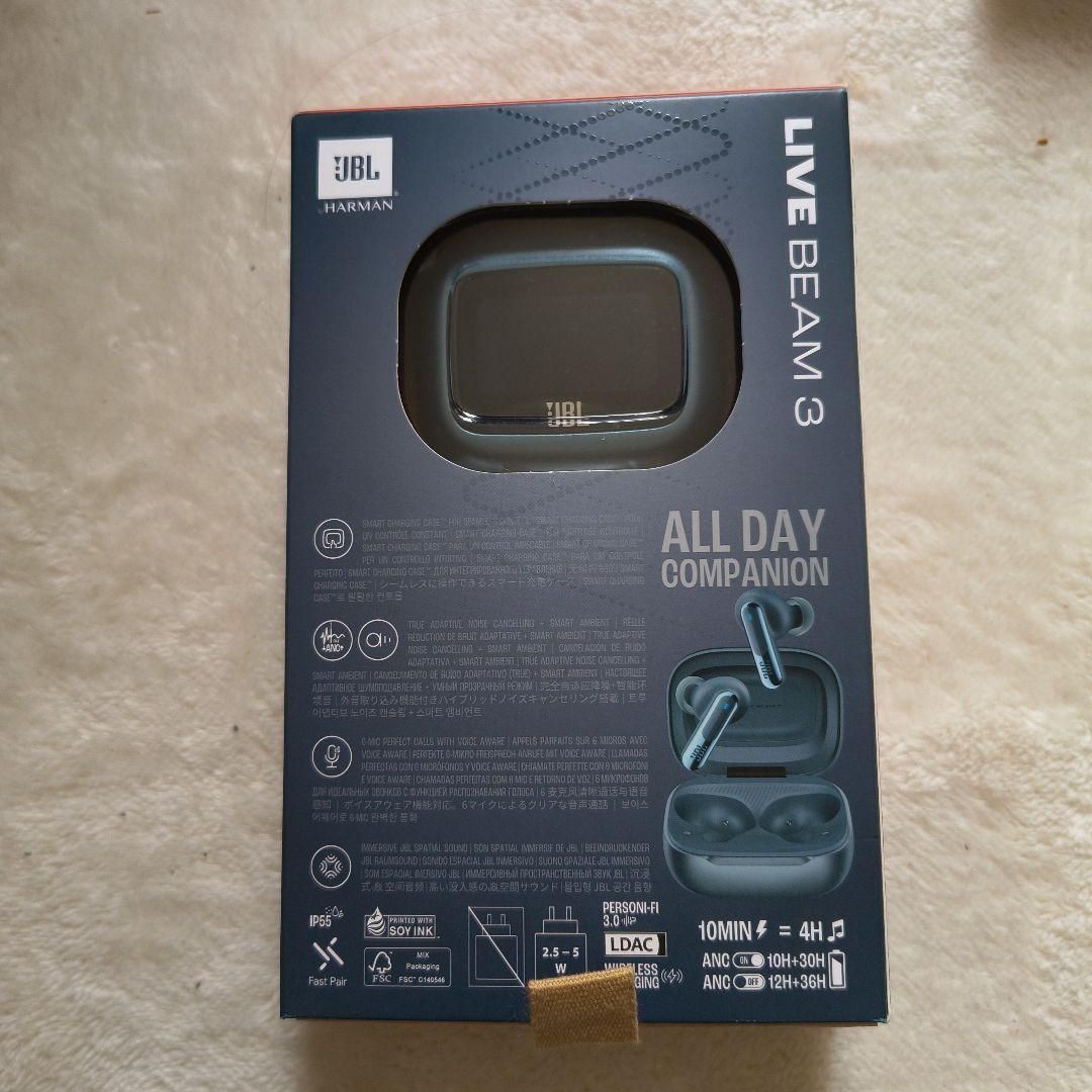 極美品JBL LIVE BEAM 3 ワイヤレスイヤホン スマート充電ケース/