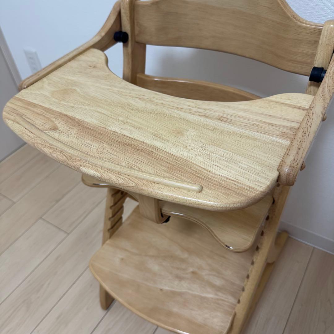 【極美品】大和屋 すくすくチェアスリムプラス テーブル＆ガード付 ※除菌清掃済