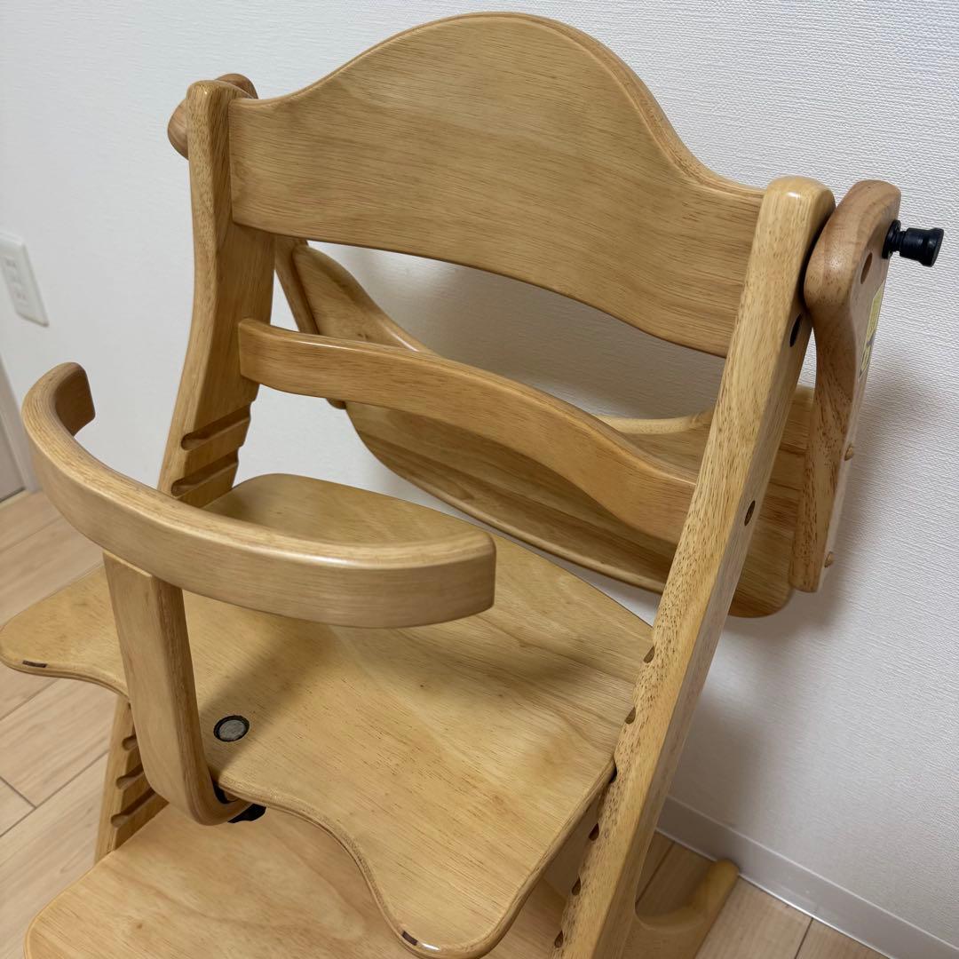 【極美品】大和屋 すくすくチェアスリムプラス テーブル＆ガード付 ※除菌清掃済