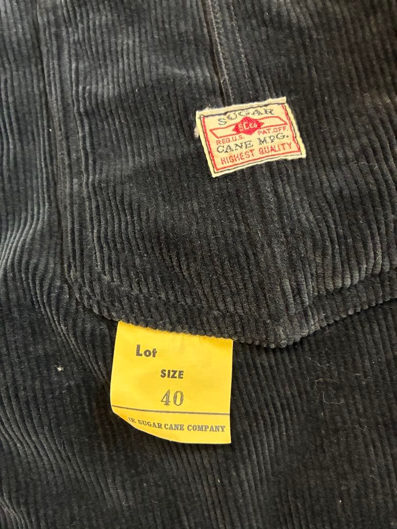 SUGAR CANE シュガーケーン　コーデュロイカバーオール黒40