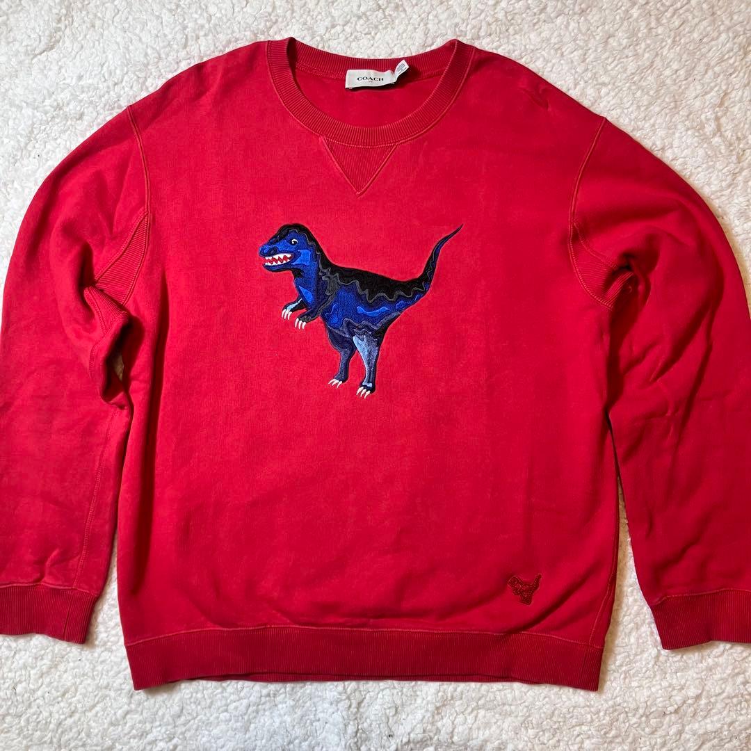 COACH レキシー クルーネック トレーナー スウェット コーチ Lサイズ 赤