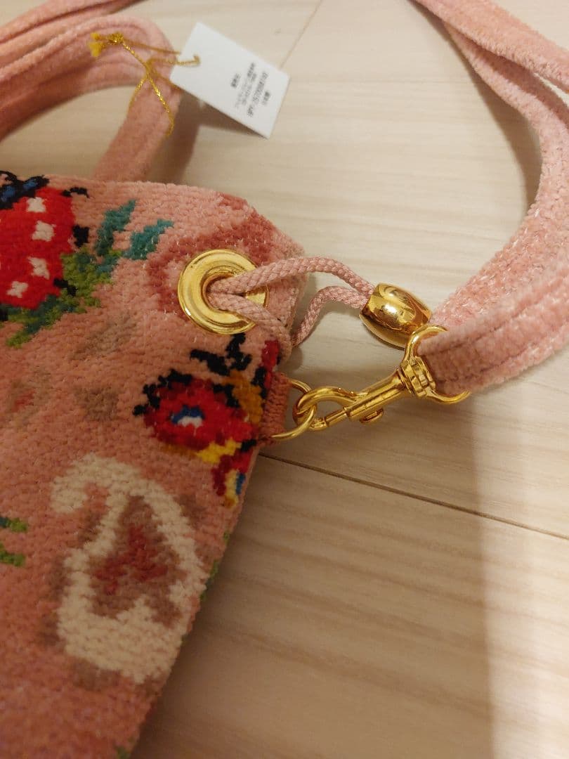 フェイラー ハイジペイズリー 巾着ショルダーバッグ ピンク