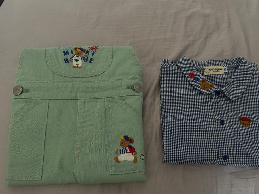 mikihouse カバーオール&シャツ　セット