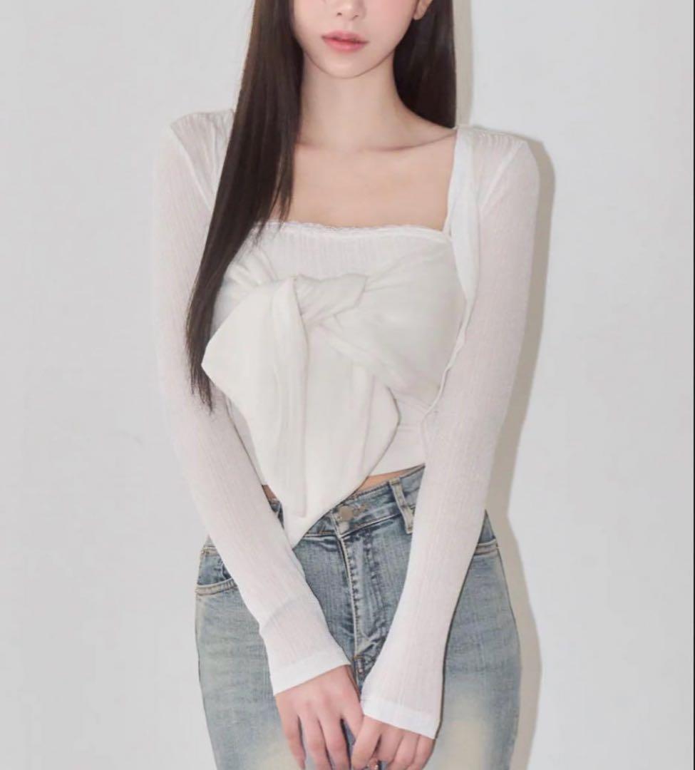 トップス YILON RIBBON CAMI SET TOPS