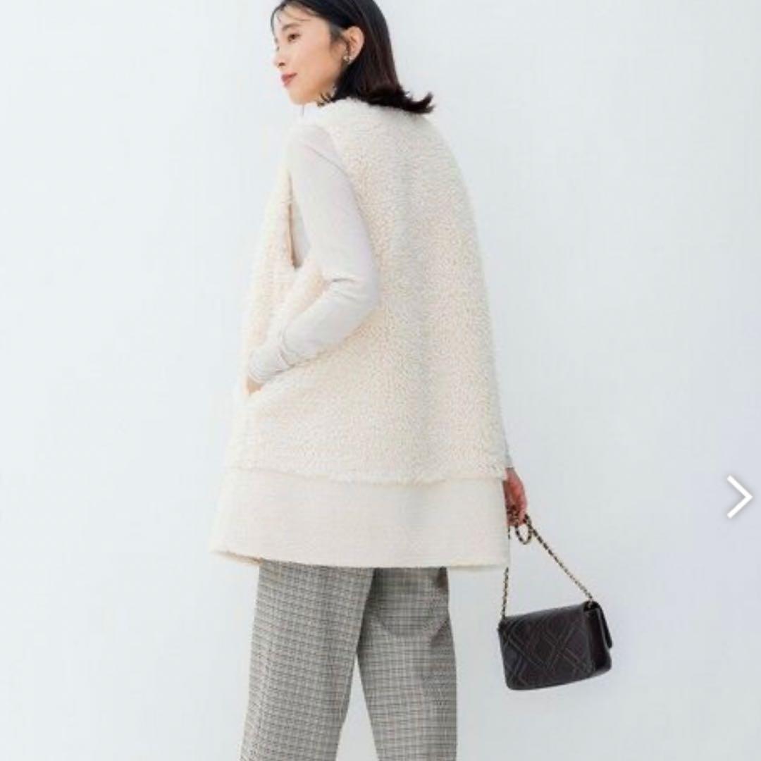 23区 ECOPEL カーリーファーコンビ ジレ ロング 2023AW 32