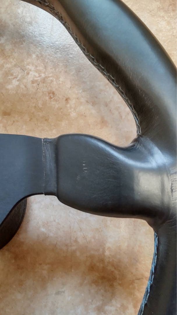 当時物 TOMEI 東名 パワード ブラックレザー ステアリング 3スポーク