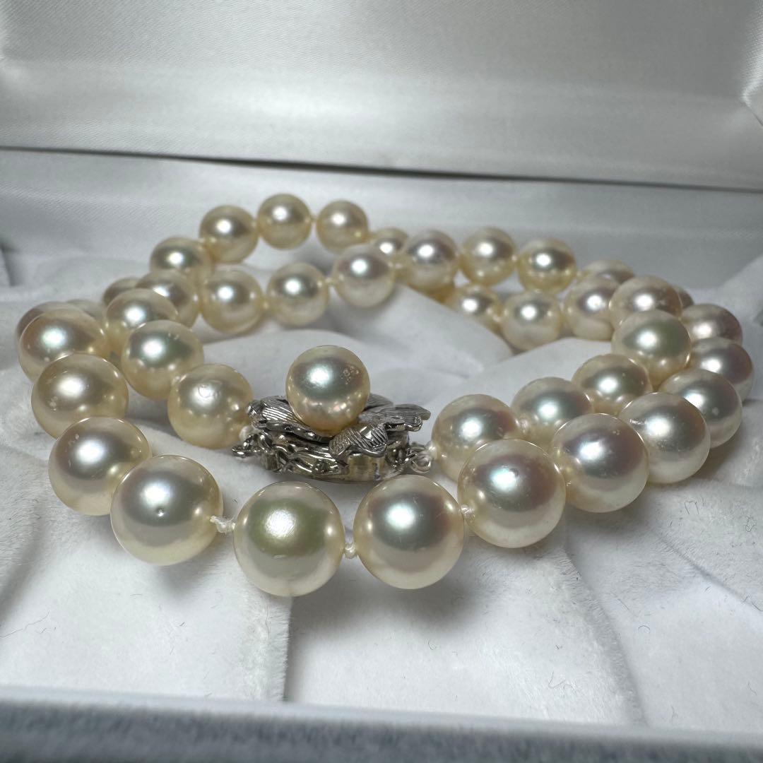 テリ良/大珠 アコヤ真珠 ネックレス パール 8.6mm 41.8g