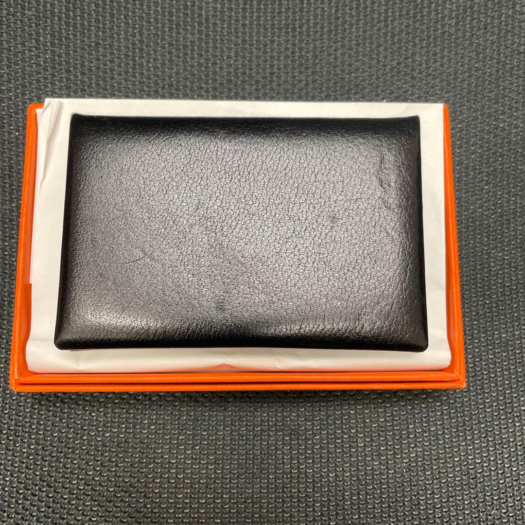 HERMES ブラックレザー 名刺入れ